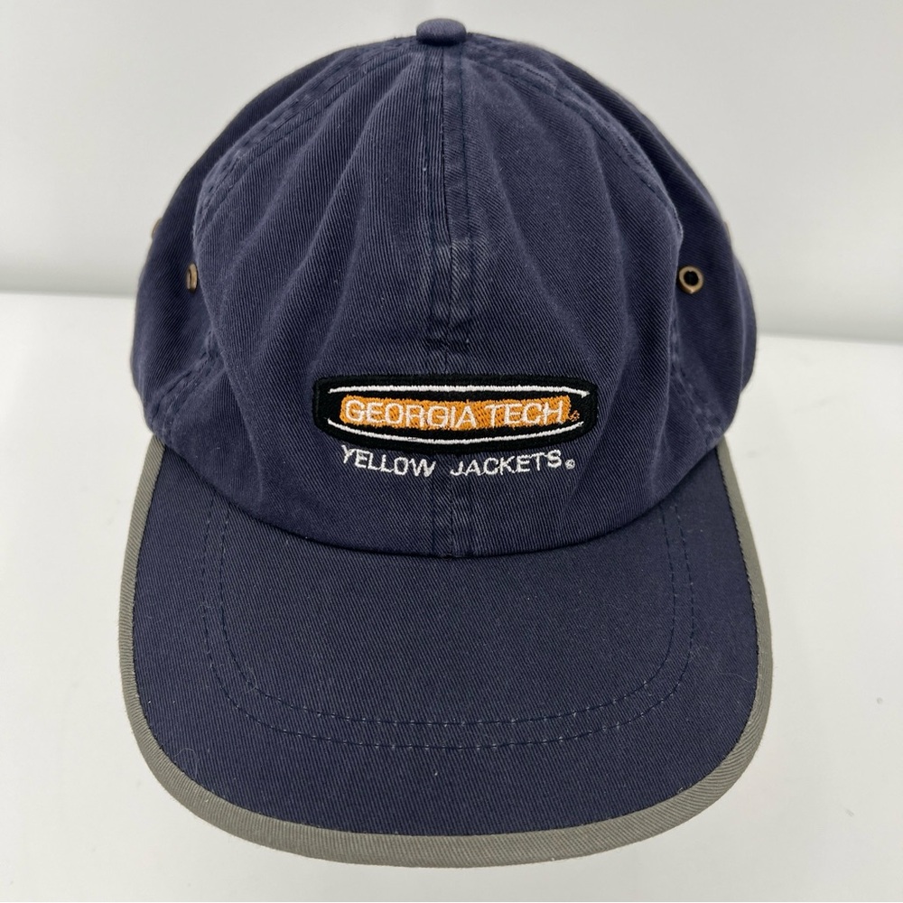 Georgia Tech Yellow Jackets Baseball Cap Camp David Blue Adjustable Hat
